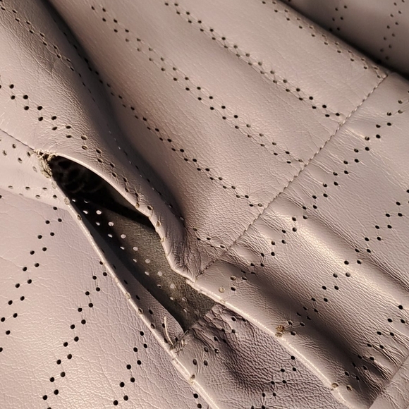 The Wrights Leather Eyelet Button Blouse Sz Small - Picture 3 of 8